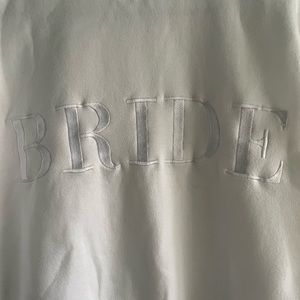 Six Stories BRIDE Crewneck Statement Sweatshirt, Size XS